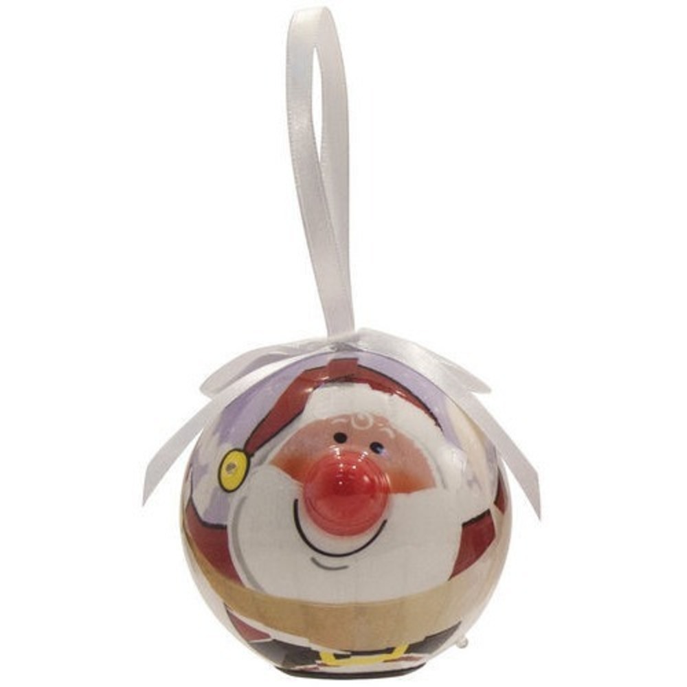 Twinkling Treasures 3D Blinking Christmas Ornament- 3.5" - SANTA CLAUS‎